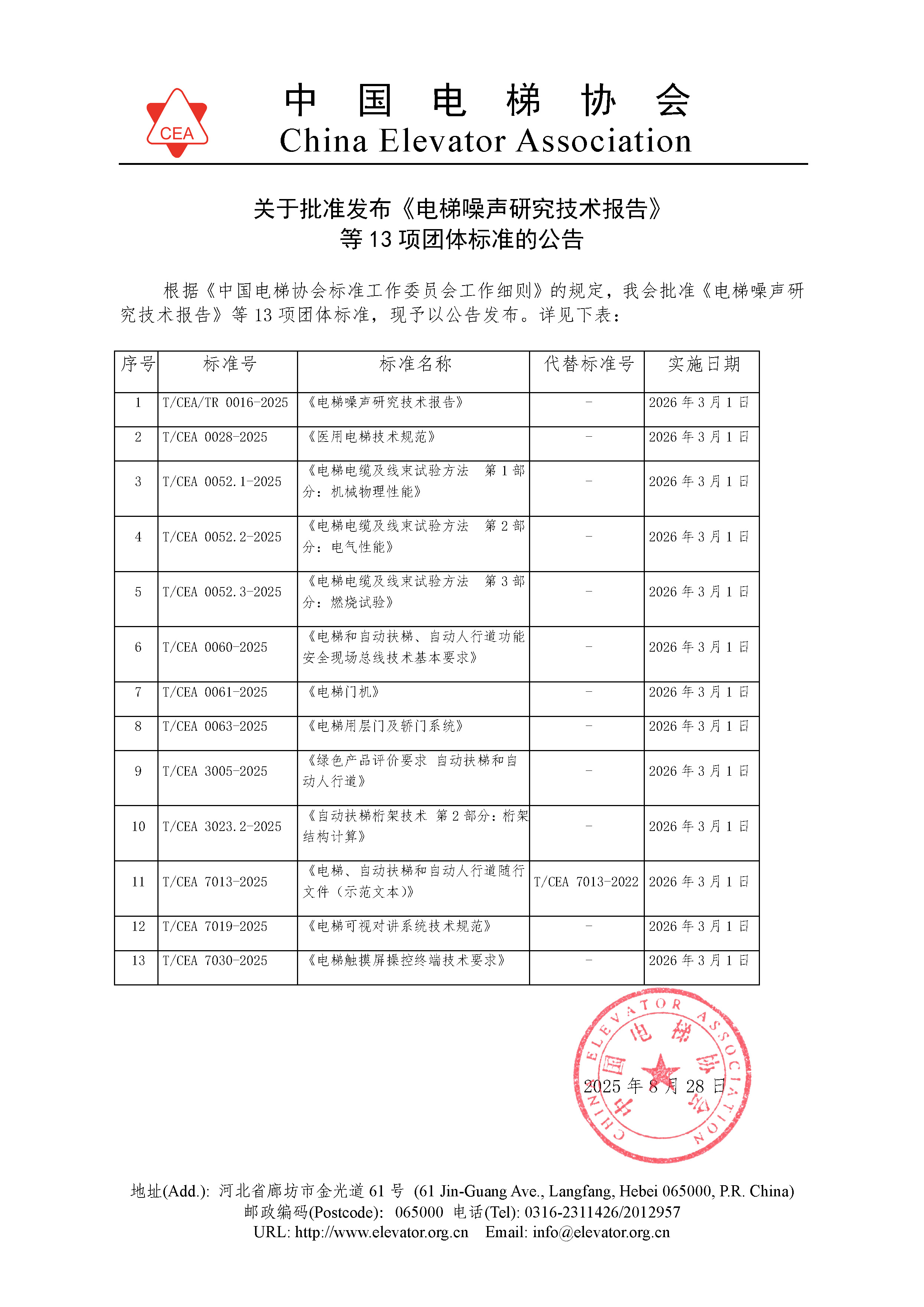 关于批准发布《电梯噪声研究技术报告》等13项团体标准的公告.jpg
